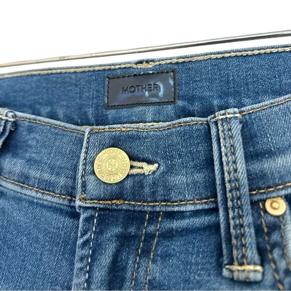 MOTHER Lhasa Love The Mid Rise Rider Ankle Cropped Straight Jeans, Size 27 - Picture 9 of 15